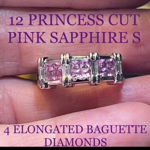 14k Pink Sapphire Diamond Ring